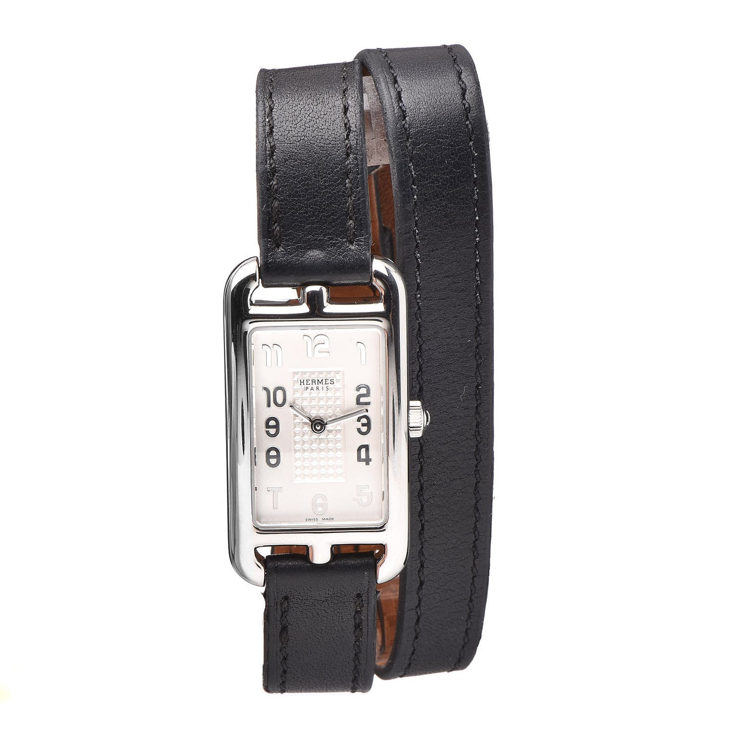 Stainless Steel Barenia 20mm Nantucket Double Tour Quartz Watch Noir