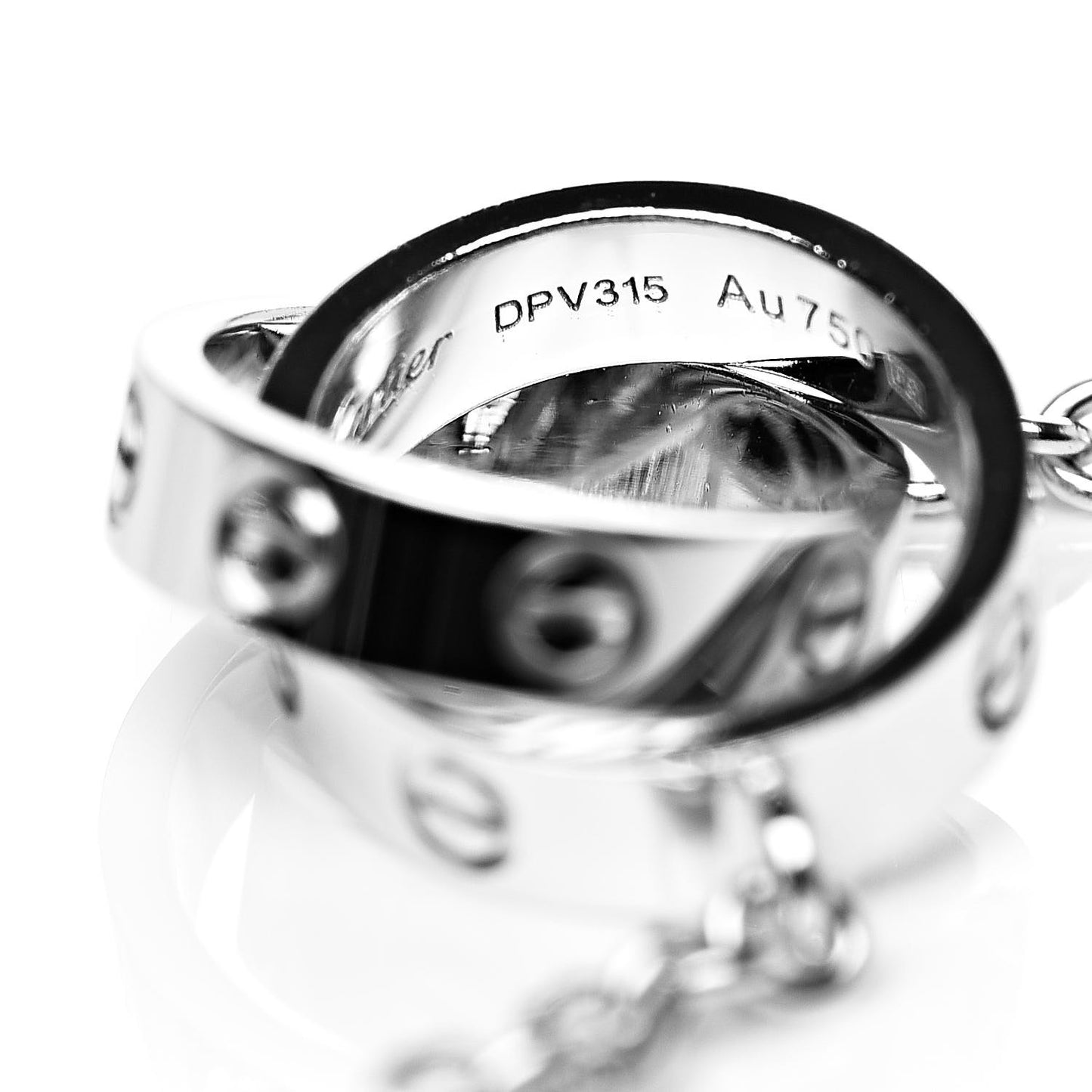 18K White Gold Interlocking LOVE Bracelet