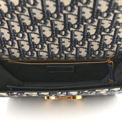 Christian Dior Oblique 30 Montaigne Flap Bag Blue 5 of 9