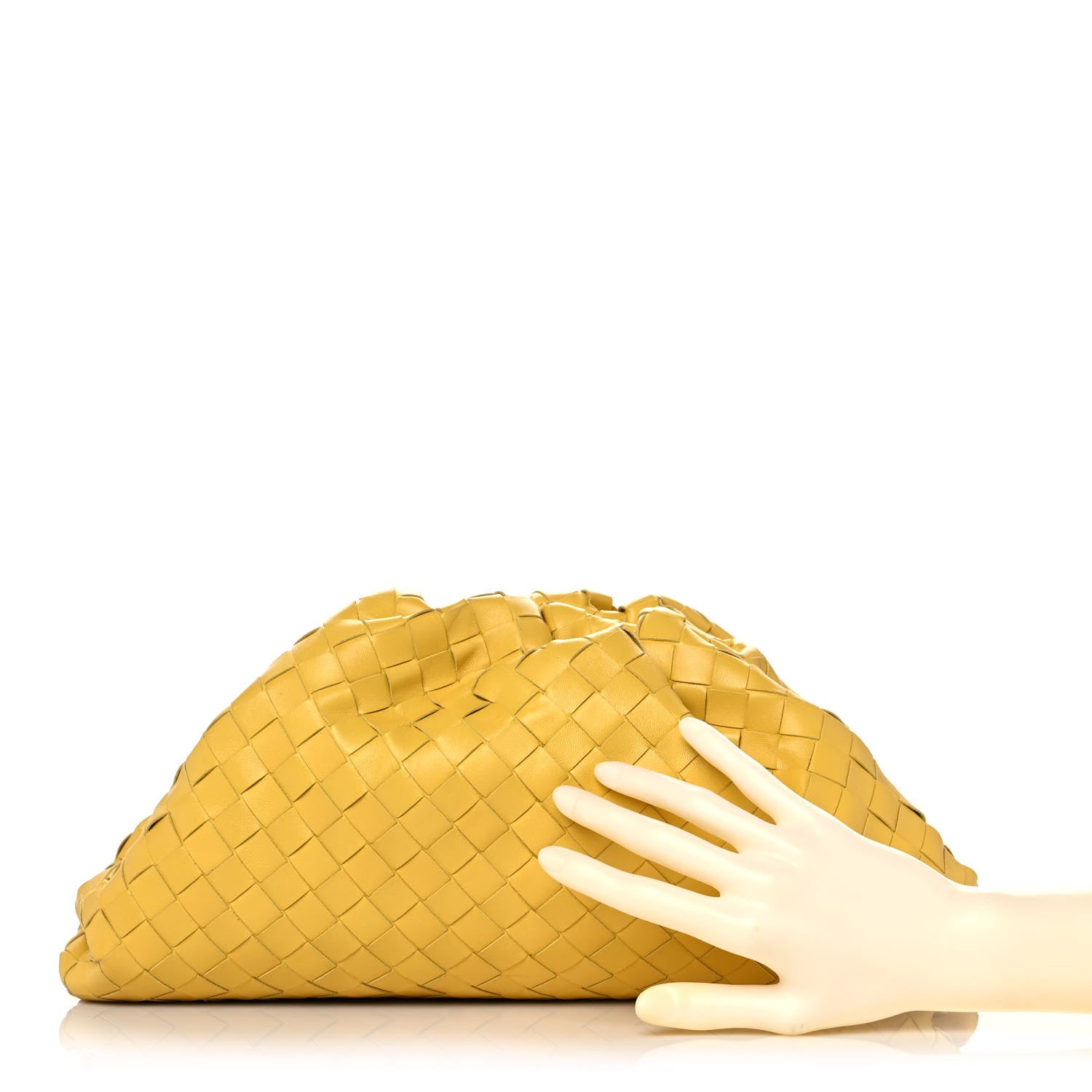 Bottega Veneta Nappa Maxi Intrecciato The Pouch Oversized Clutch Corn 2 of 13
