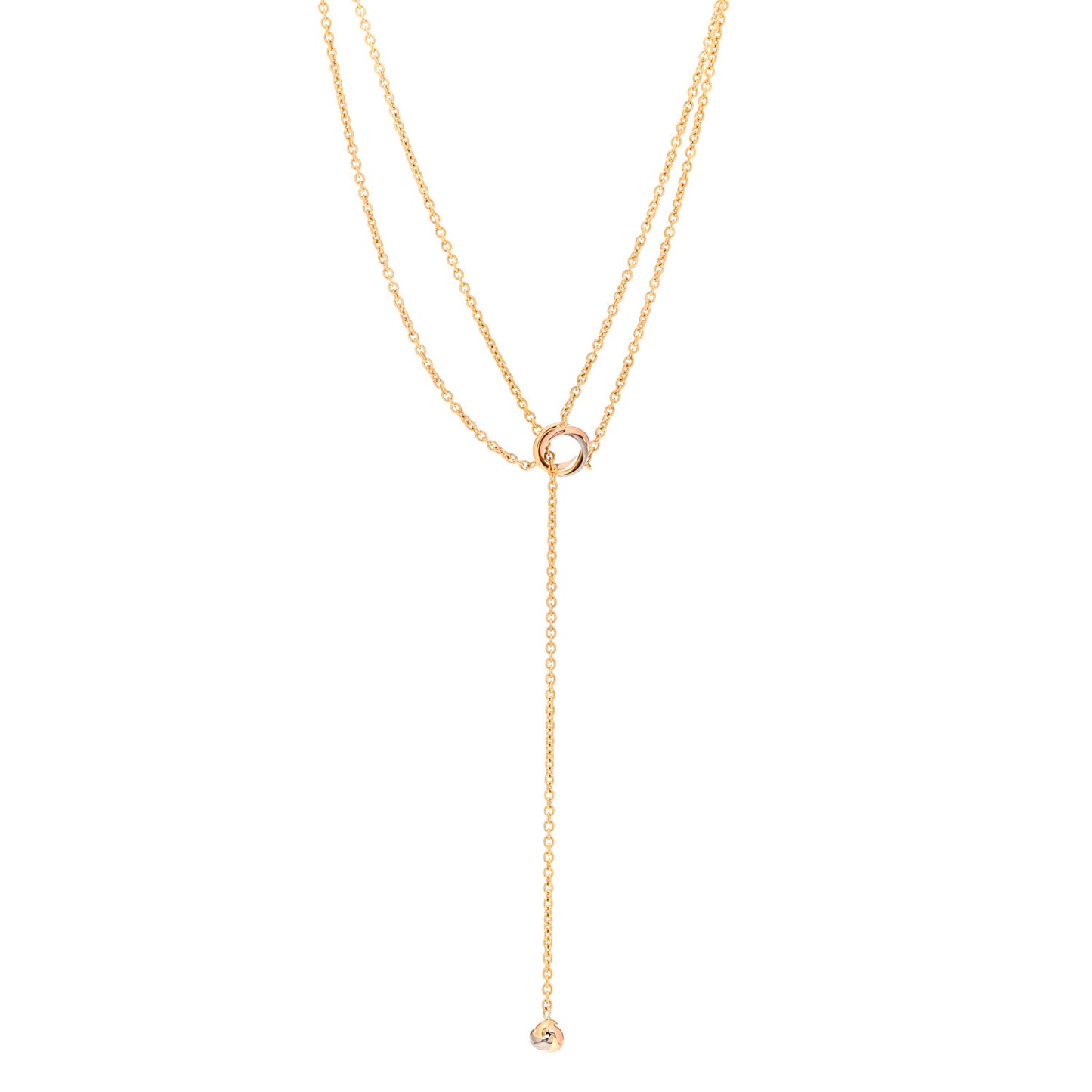 18K Pink Yellow White Gold Baby Trinity Pampilles Necklace