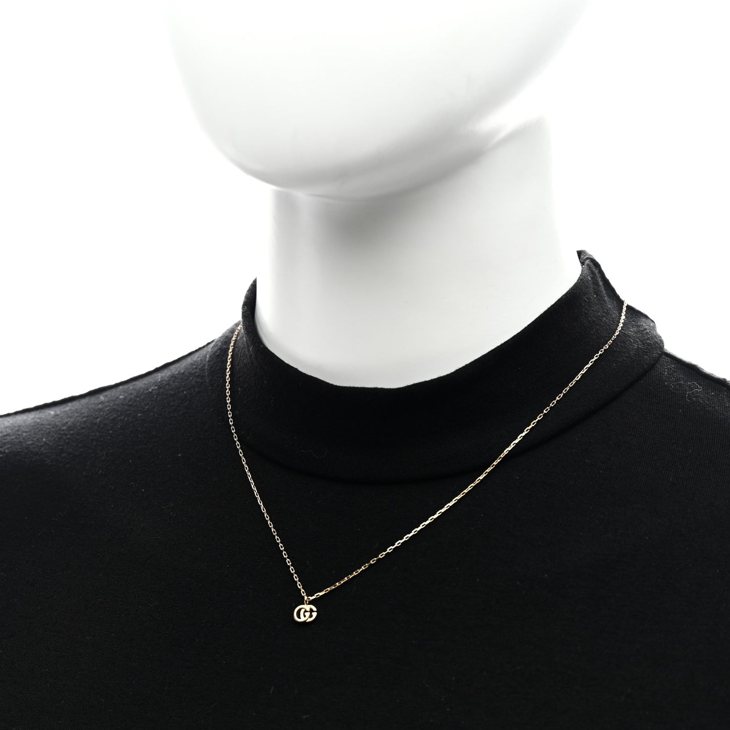 18K Yellow Gold Running G Pendant Necklace