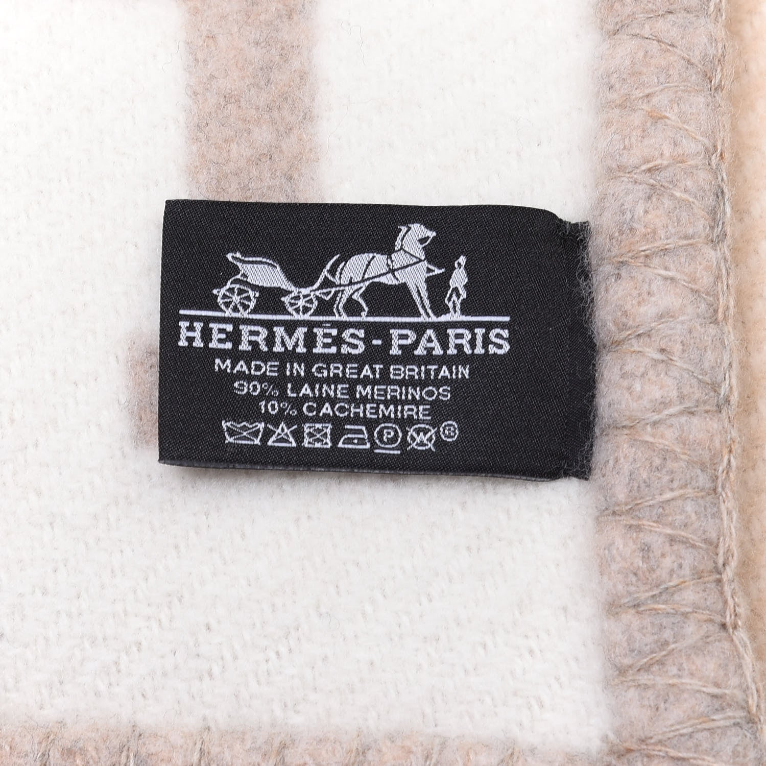 Hermes Wool Cashmere Avalon III Blanket Coco Camomille 3 of 3