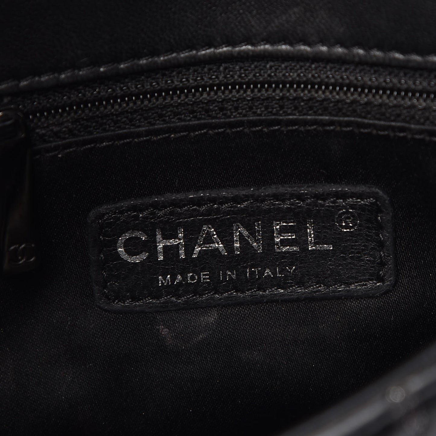 Lambskin Vertical Stitched Mini Flap Black