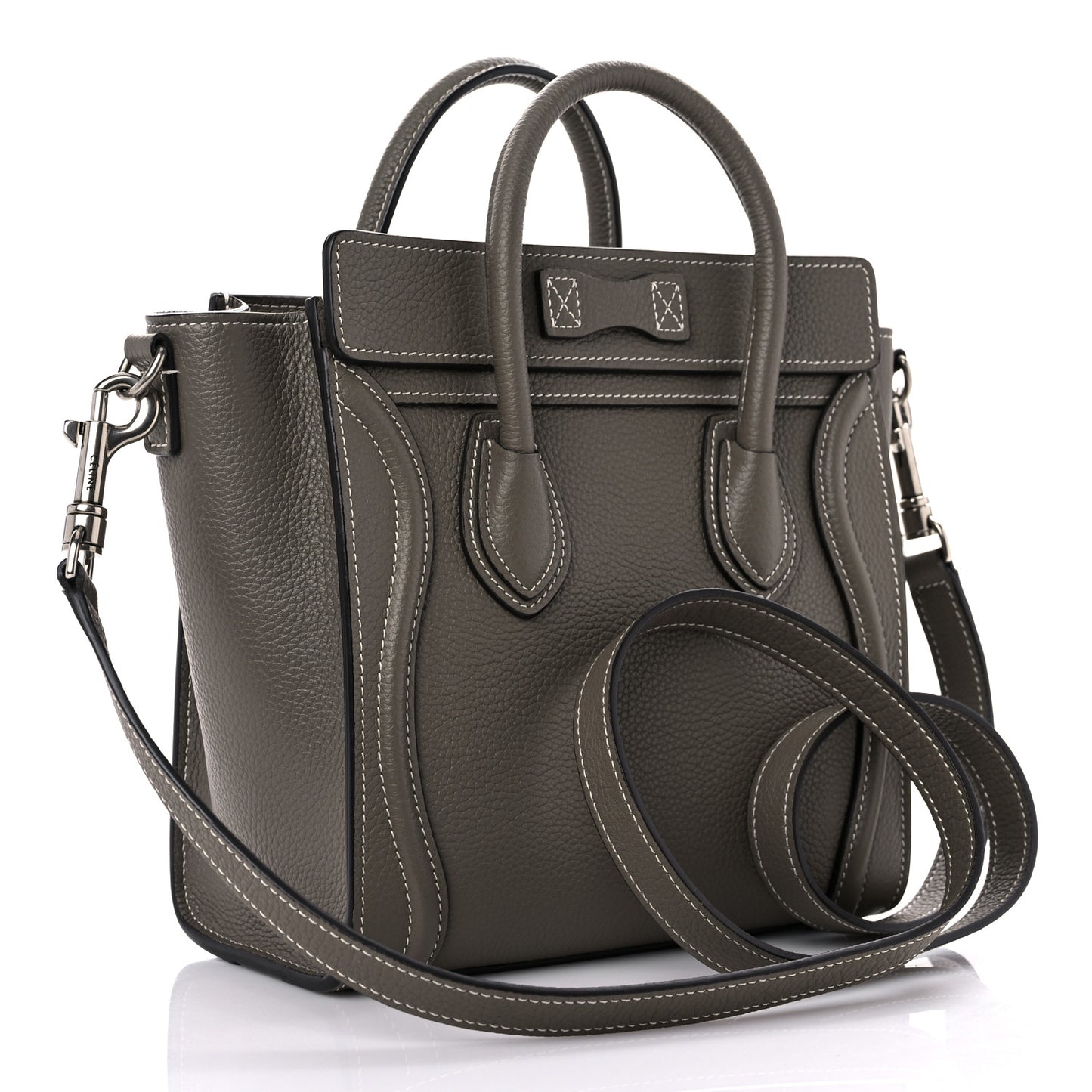 Drummed Calfskin Nano Luggage Souris