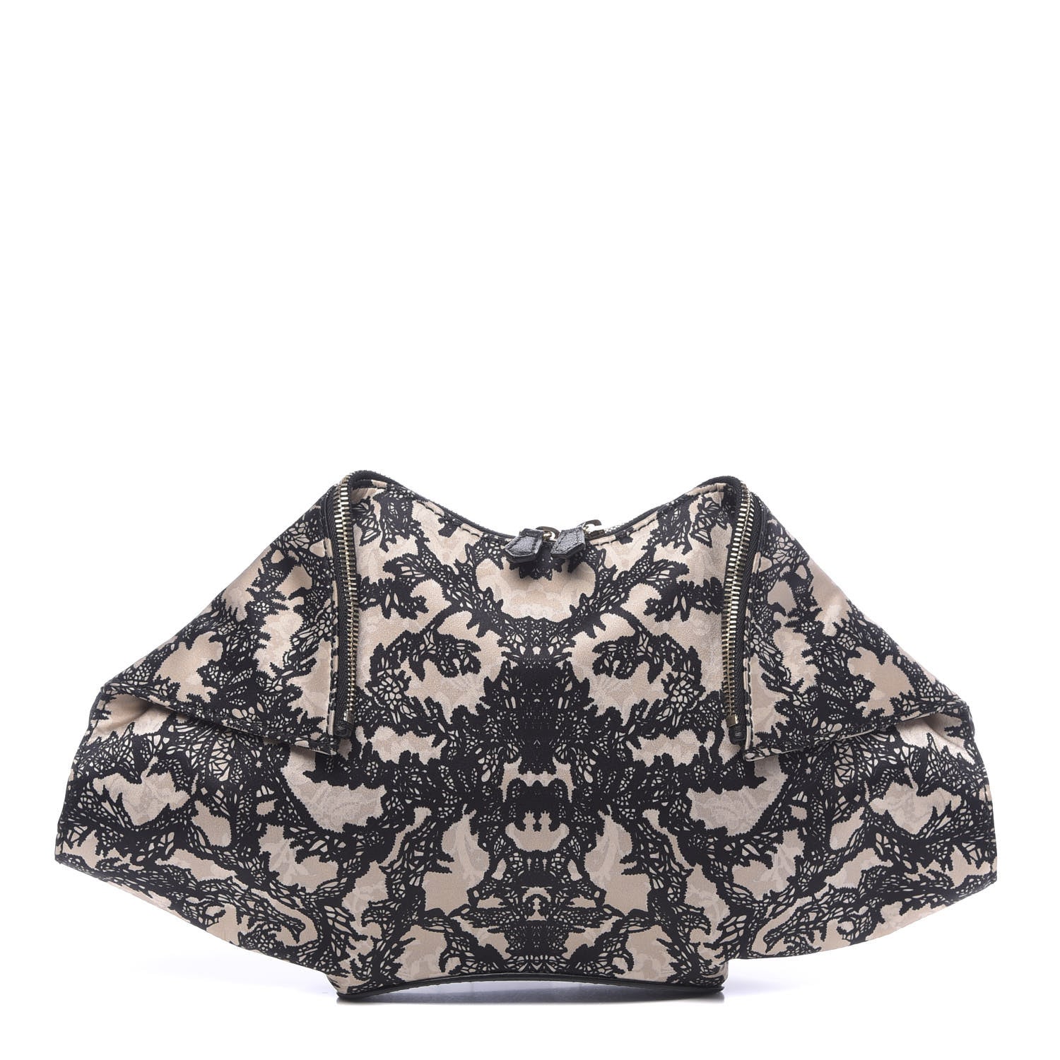 Alexander McQueen Silk De Manta Lace Print Clutch 1 of 10