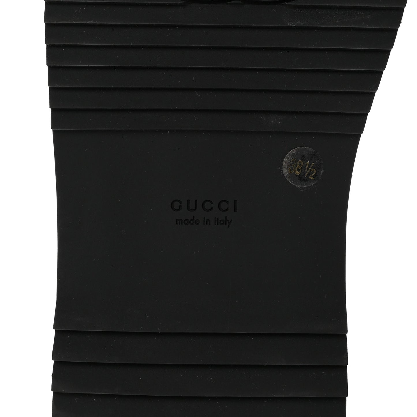 Jacquard Black Denim GG Monogram Angelina Platform 55mm Slide Sandals 38.5 Black Ivory