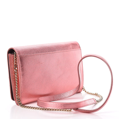Jimmy Choo Metallic Calfskin Studded Crossbody Bag Pink 3 of 11