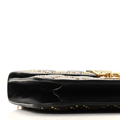 Christian Dior Lambskin Cannage Studded Large Dioraddict Flap Bag Black 7 of 8