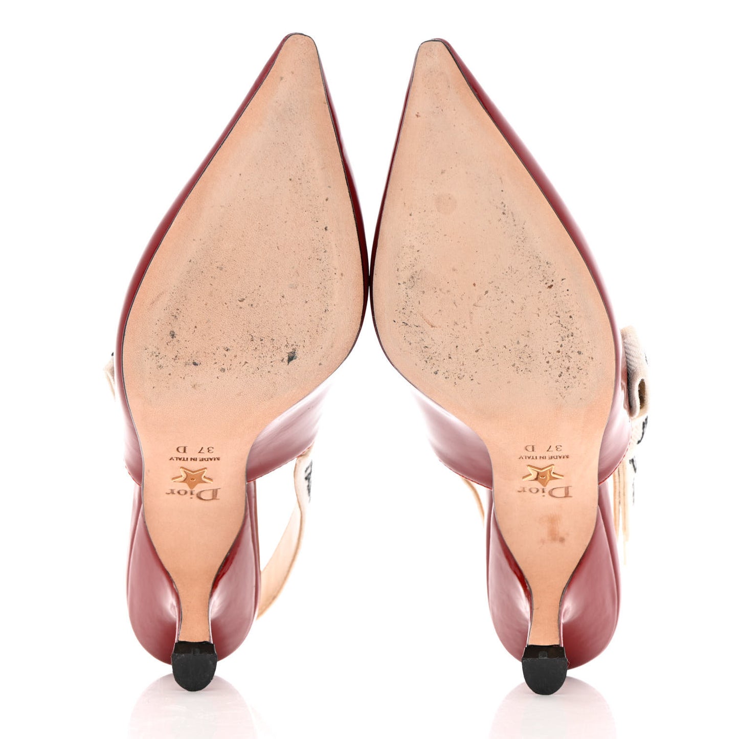 Patent Ribbon J'Adior Slingback 65mm Pumps 37 Scarlet