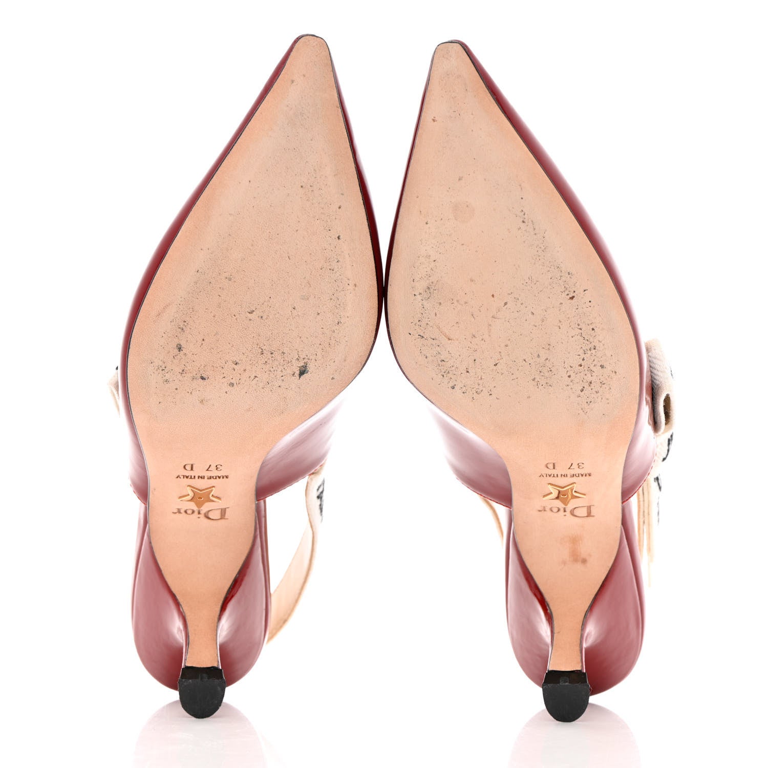 Christian Dior Patent Ribbon J'Adior Slingback 65mm Pumps 37 Scarlet 5 of 11