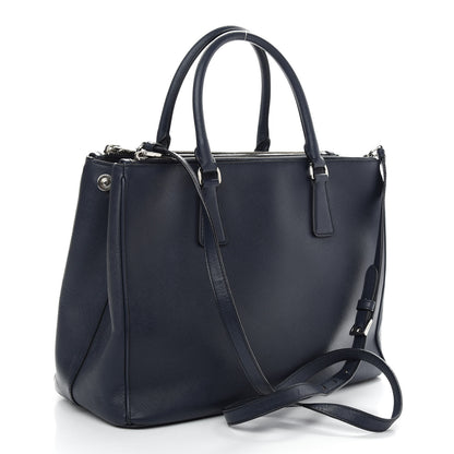 Prada Saffiano Lux Large Galleria Double Zip Tote Baltico 3 of 11