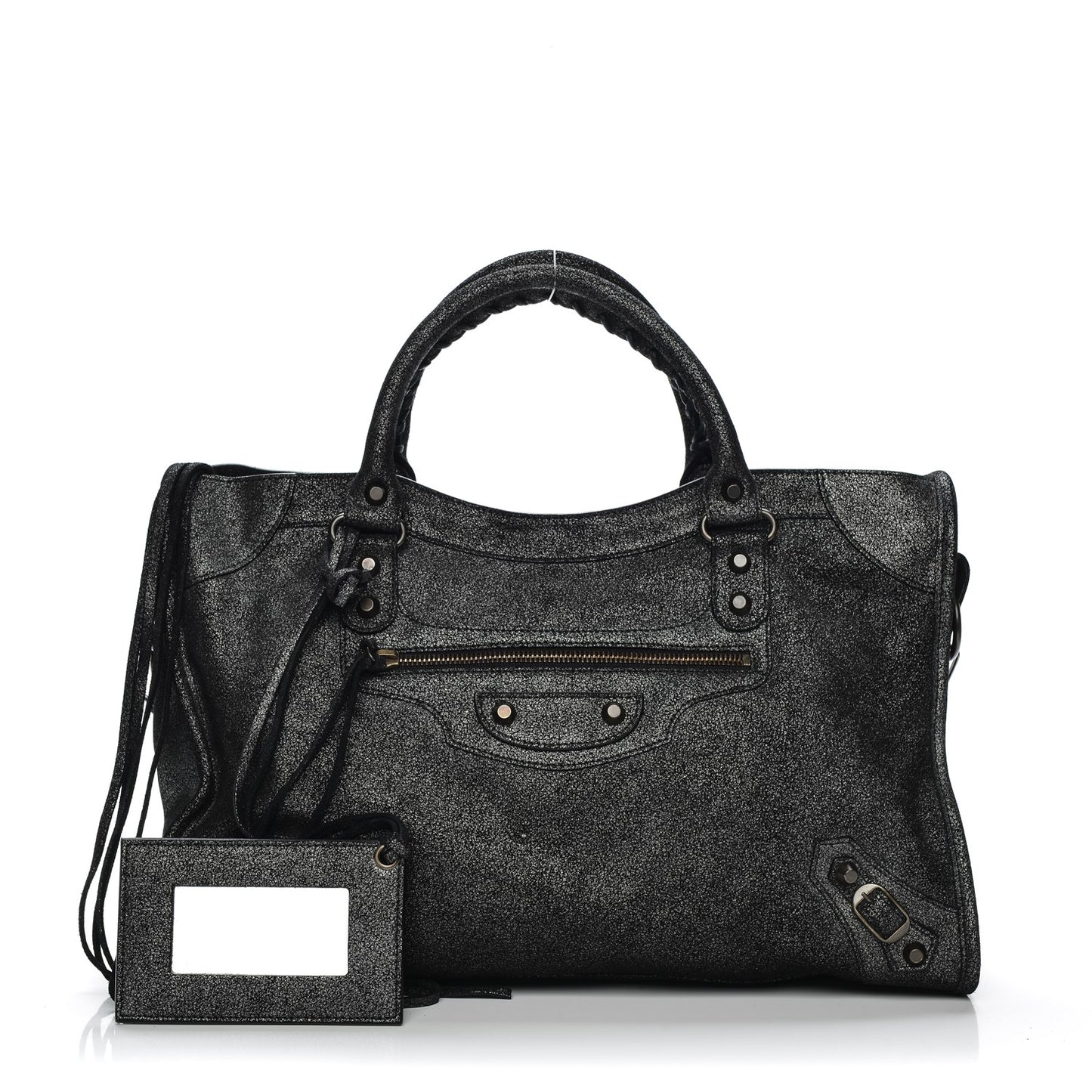 Metallic Craquele Classic Hardware City Black