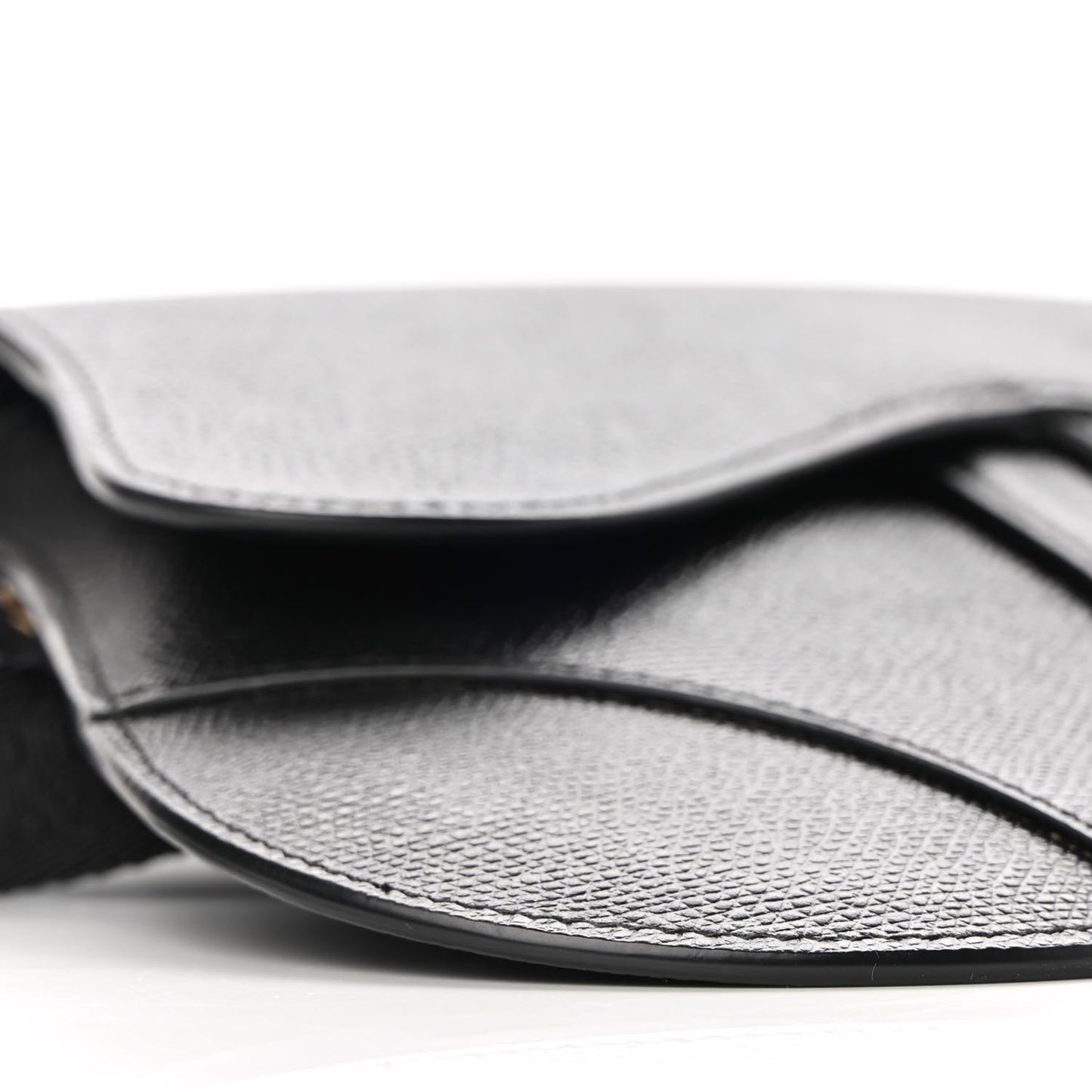 Calfskin Saddle Belt Bag Black