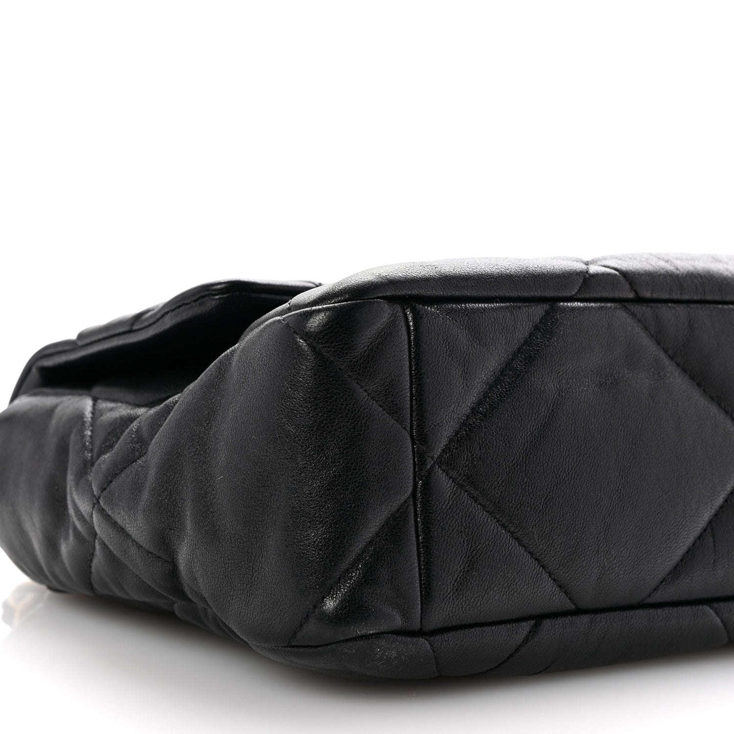 Chanel Shiny Goatskin Quilted Large Chanel 19 Flap Black 9 of 10