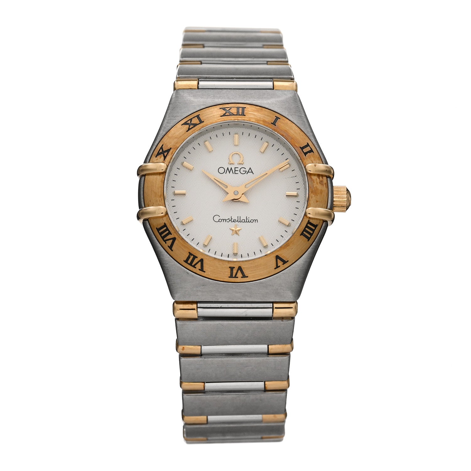 Omega Stainless Steel 18K Yellow Gold 22mm Constellation Quartz Watch White 1362.30 1 of 4