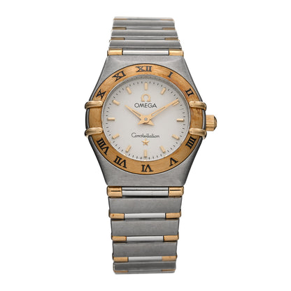 Omega Stainless Steel 18K Yellow Gold 22mm Constellation Quartz Watch White 1362.30 1 of 4