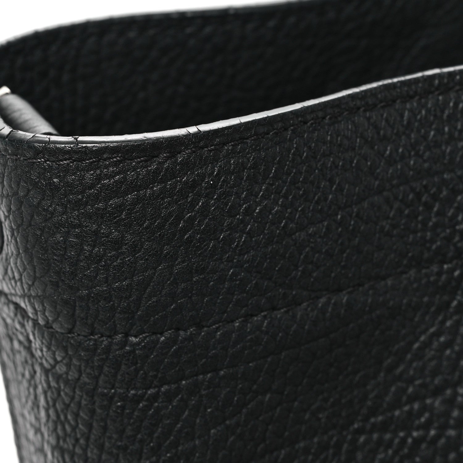 Delvaux Grained Calfskin Le Pin Tote Black 14 of 14