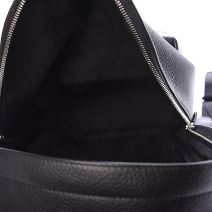 Balenciaga Smooth Calfskin Logo Small Everyday Backpack Black White 4 of 10