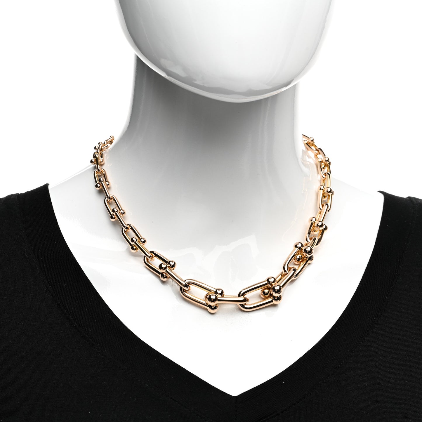 18K Rose Gold Hardwear Graduated Link Necklace
