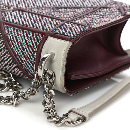 Christian Dior Tweed Calfskin Medium Diorama Flap Bag Burgundy Multicolor 31 of 32