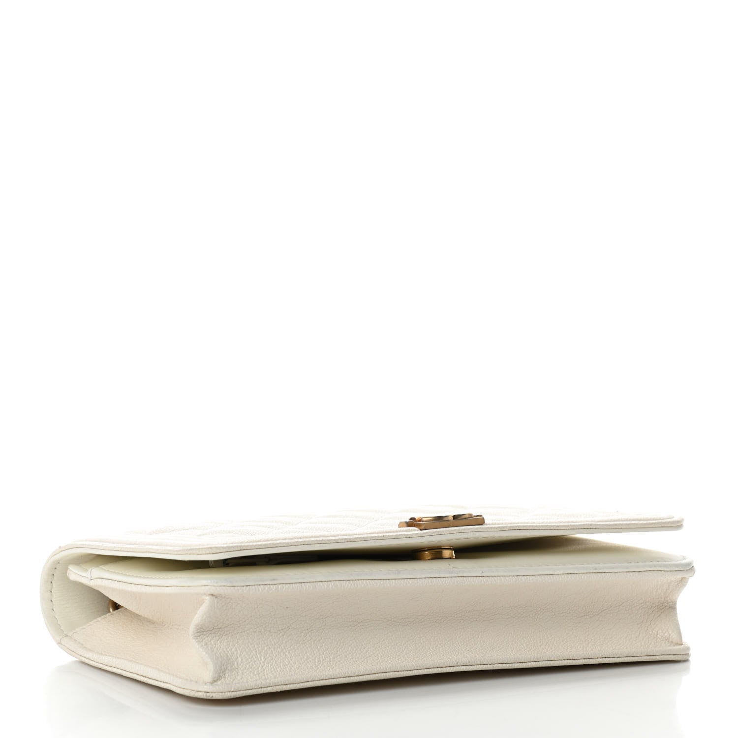 Chanel Caviar Quilted Boy Wallet On Chain WOC White 4 of 10
