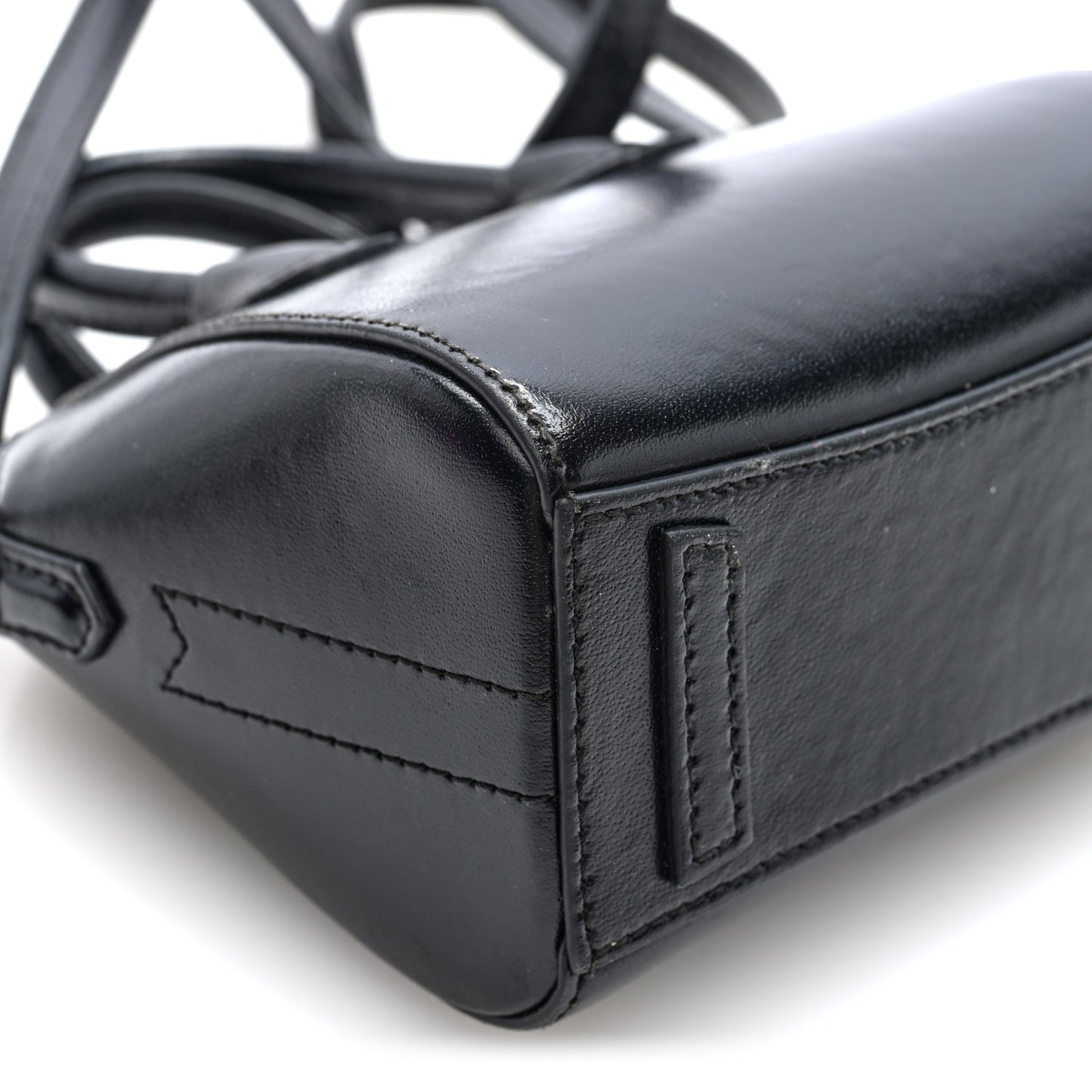 Shiny Lord Calfskin Micro Antigona Black