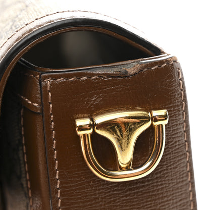Gucci GG Supreme Monogram Web Mini Horsebit 1955 Shoulder Bag Beige Brown Sugar 13 of 15