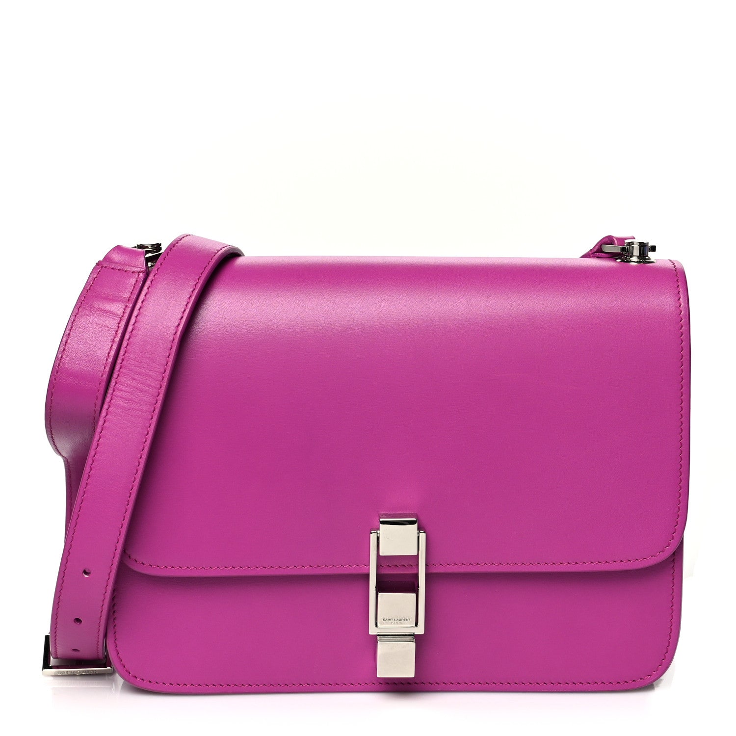Saint Laurent Smooth Calfskin Le Carre Shoulder Bag Purple 1 of 15