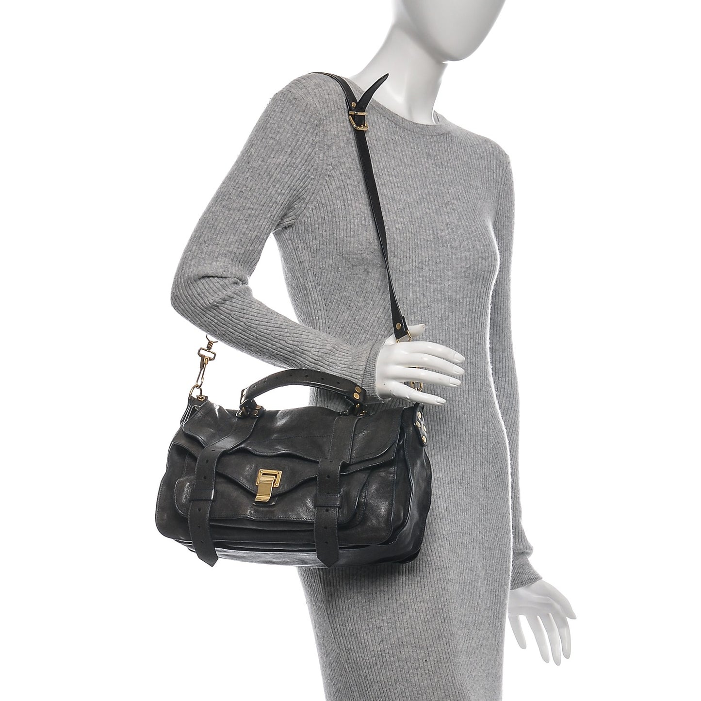 Lambskin Medium PS1 Satchel Midnight