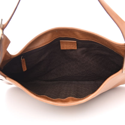 Gucci Calfskin Web Lobster Clasp Lock Jackie O Hobo Brown 5 of 18