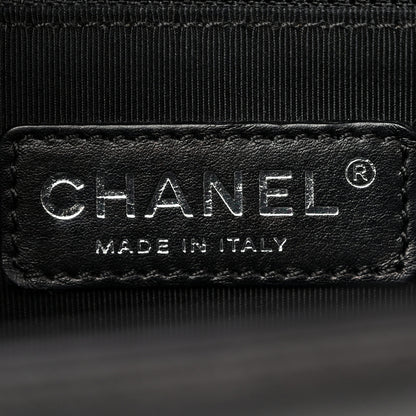 Chanel Calfskin Chevron Quilted  New Medium Boy Flap Black 6 of 12