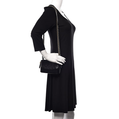 Chanel Aged Calfskin Quilted Small Gabrielle Clutch With Chain Black 2 of 14