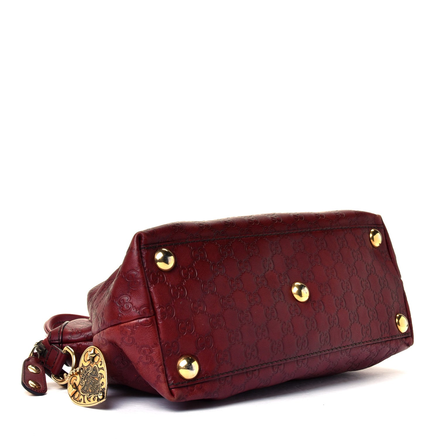 Gucci Guccissima Small Babouska Tote Burgundy 3 of 7