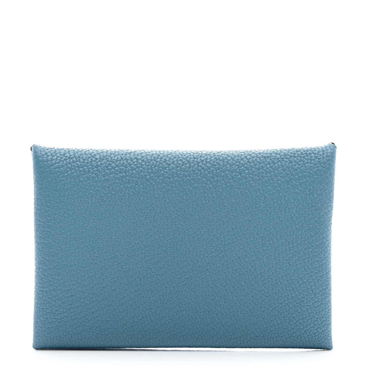 Hermes Chevre Mysore Verso Calvi Card Case New Bleu Jean Havane 1 of 7