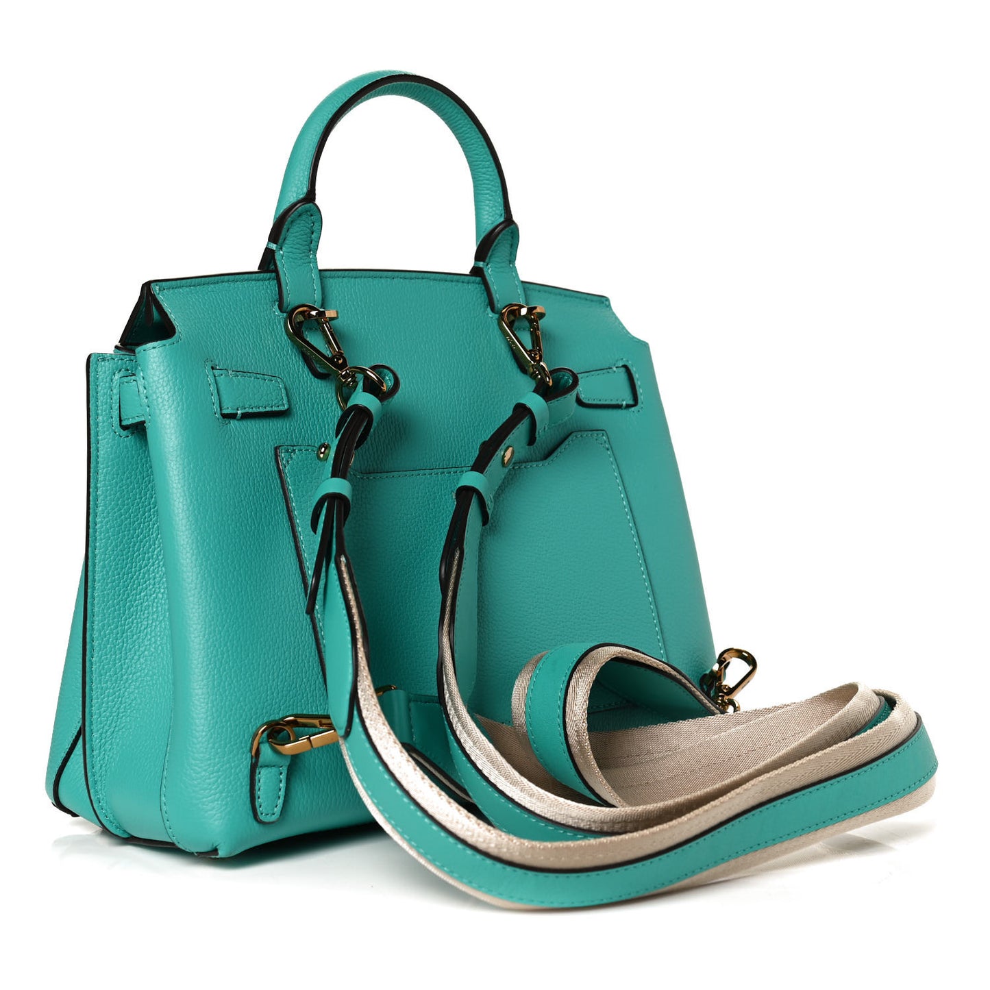 Grained Calfskin Medium Milla Convertible Backpack Oasis Green