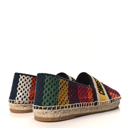 Christian Dior Cotton Mesh Embroidered Granville 15mm Espadrilles 40.5 Multicolor 4 of 8
