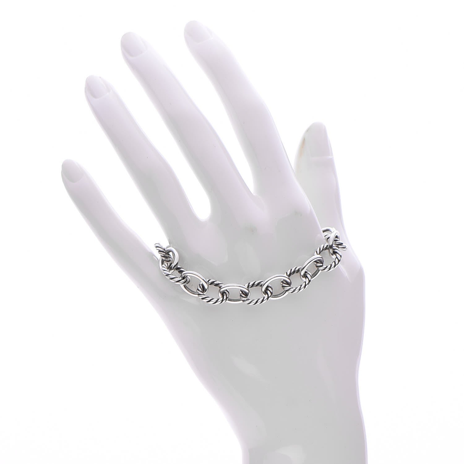 David Yurman Sterling Silver 10mm Medium Oval Link Bracelet 2 of 3