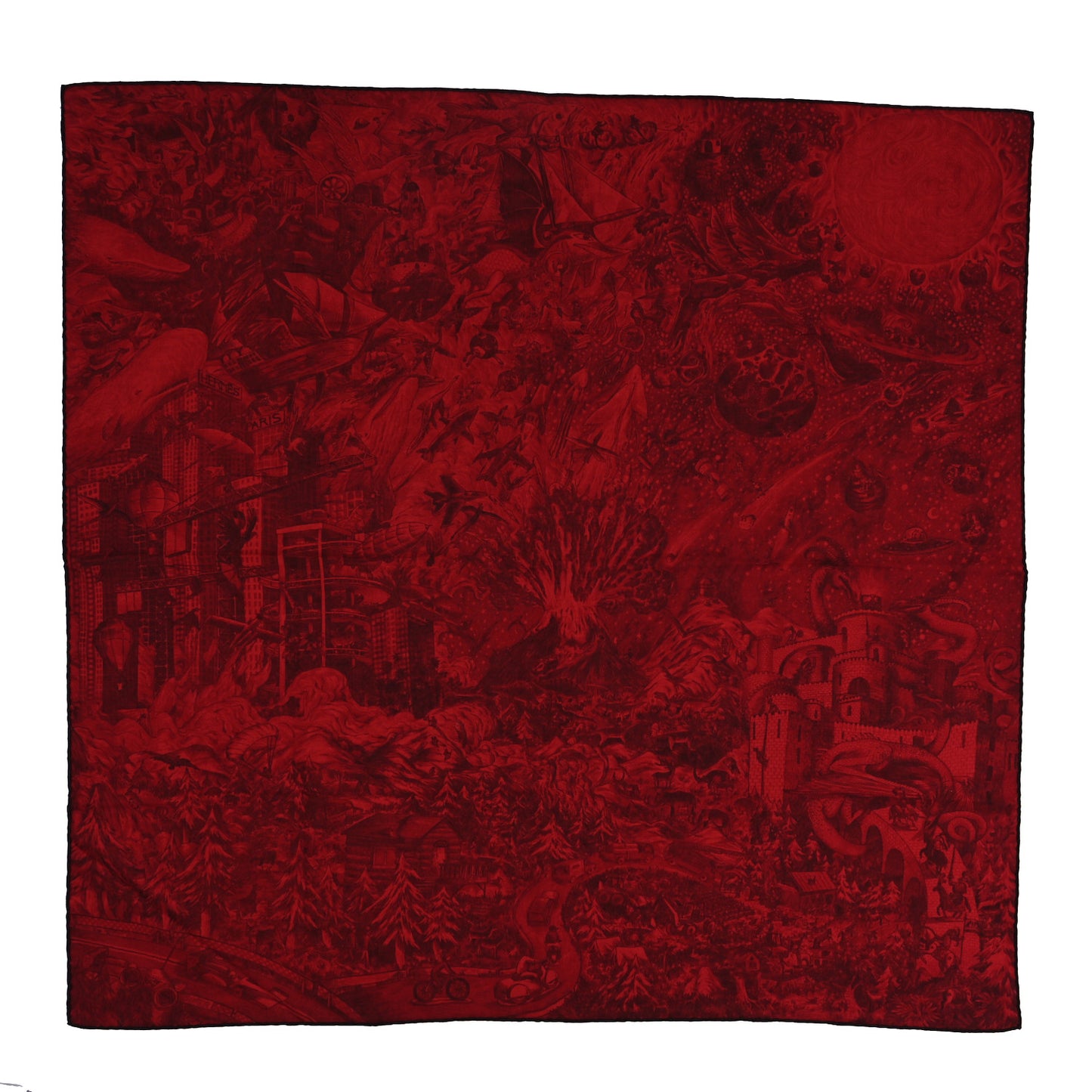Cashmere Silk Nothing But A Dreamer Scarf 100 Rouge Piment