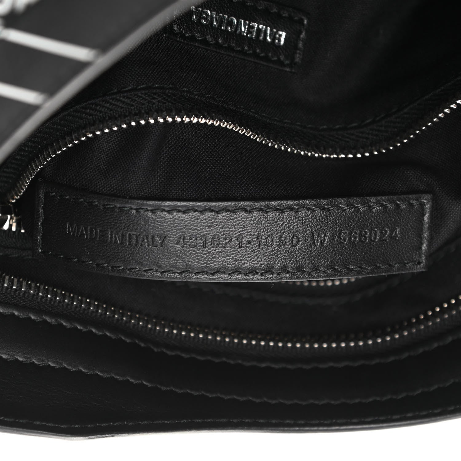 Balenciaga Veau Allover Logo Classic Silver Hardware S City Black White 7 of 10