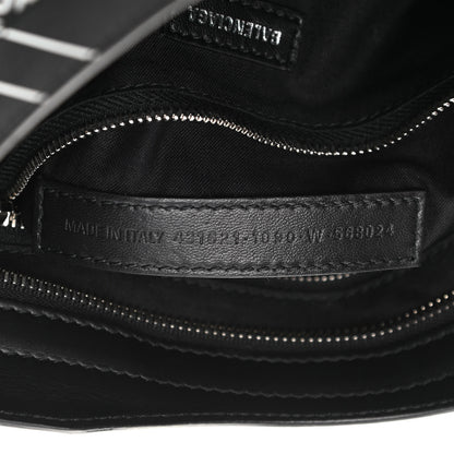 Balenciaga Veau Allover Logo Classic Silver Hardware S City Black White 7 of 10