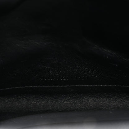 Saint Laurent Grain De Poudre Matelasse Chevron Monogram Monochrome Chain Wallet Black 7 of 12