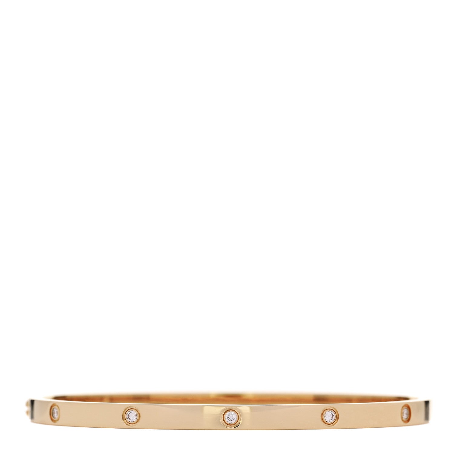 Cartier 18K Yellow Gold 10 Diamond Small LOVE Bracelet 17 2 of 5