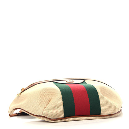 Gucci Vintage Canvas Web Belt Bag Sand Cuir 4 of 10