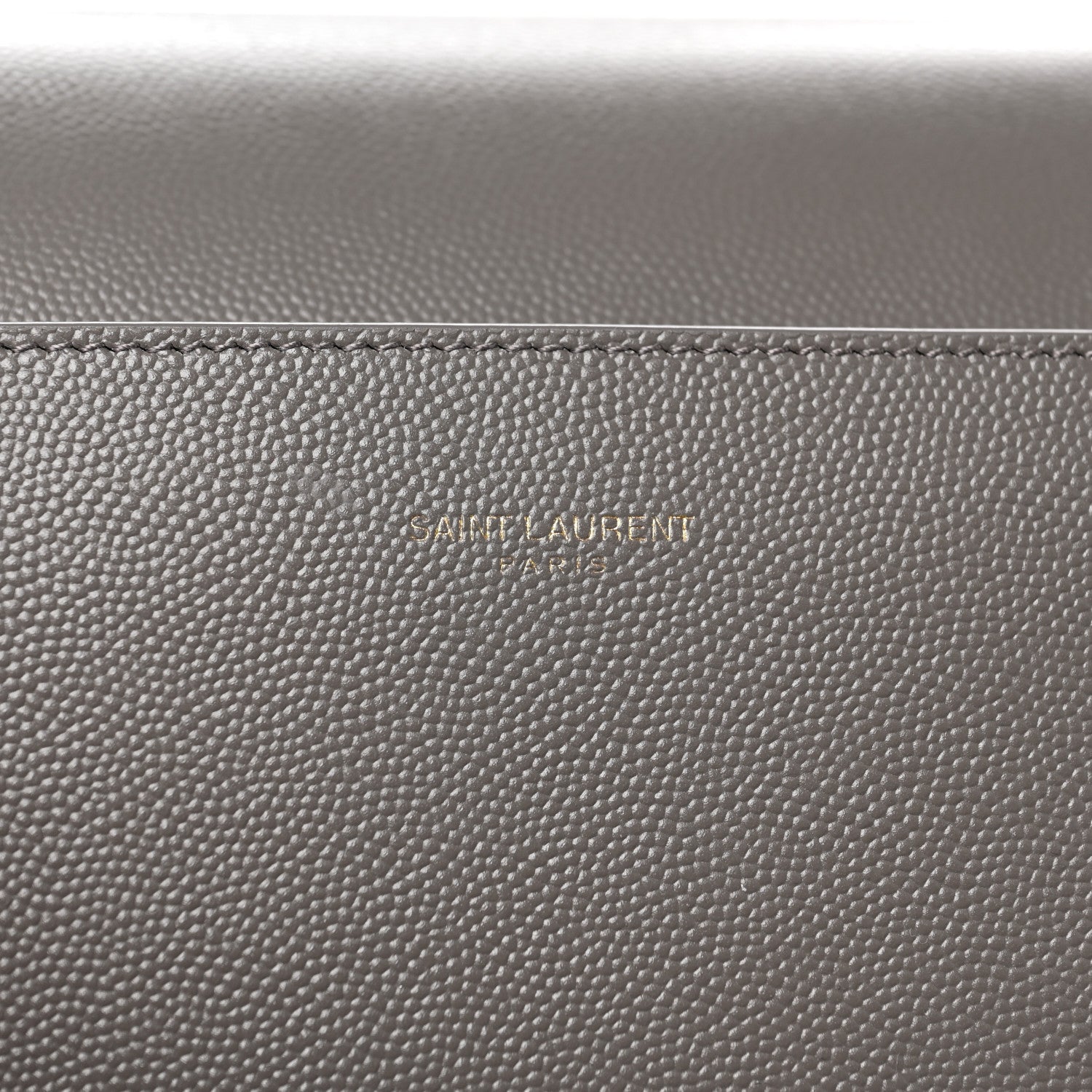Saint Laurent Grain de Poudre Medium Classic Monogram Cassandra Top Handle Dark Smog 7 of 9