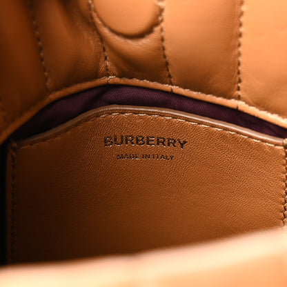 Burberry Lambskin Quilted Mini Lola Bucket Bag Maple Brown 6 of 10