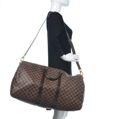 Louis Vuitton Damier Ebene Keepall Bandouliere 55 2 of 17