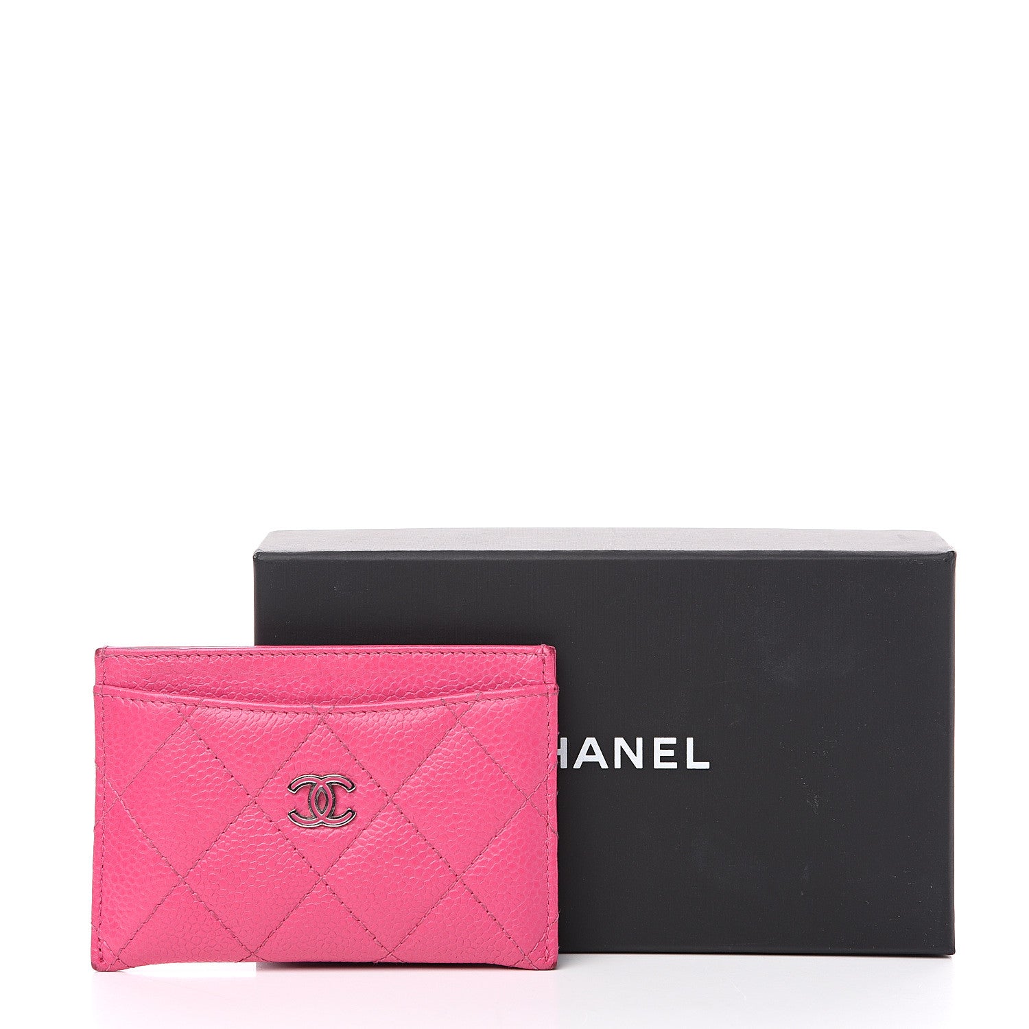 Chanel Caviar Quilted Card Holder Pink 12 of 12