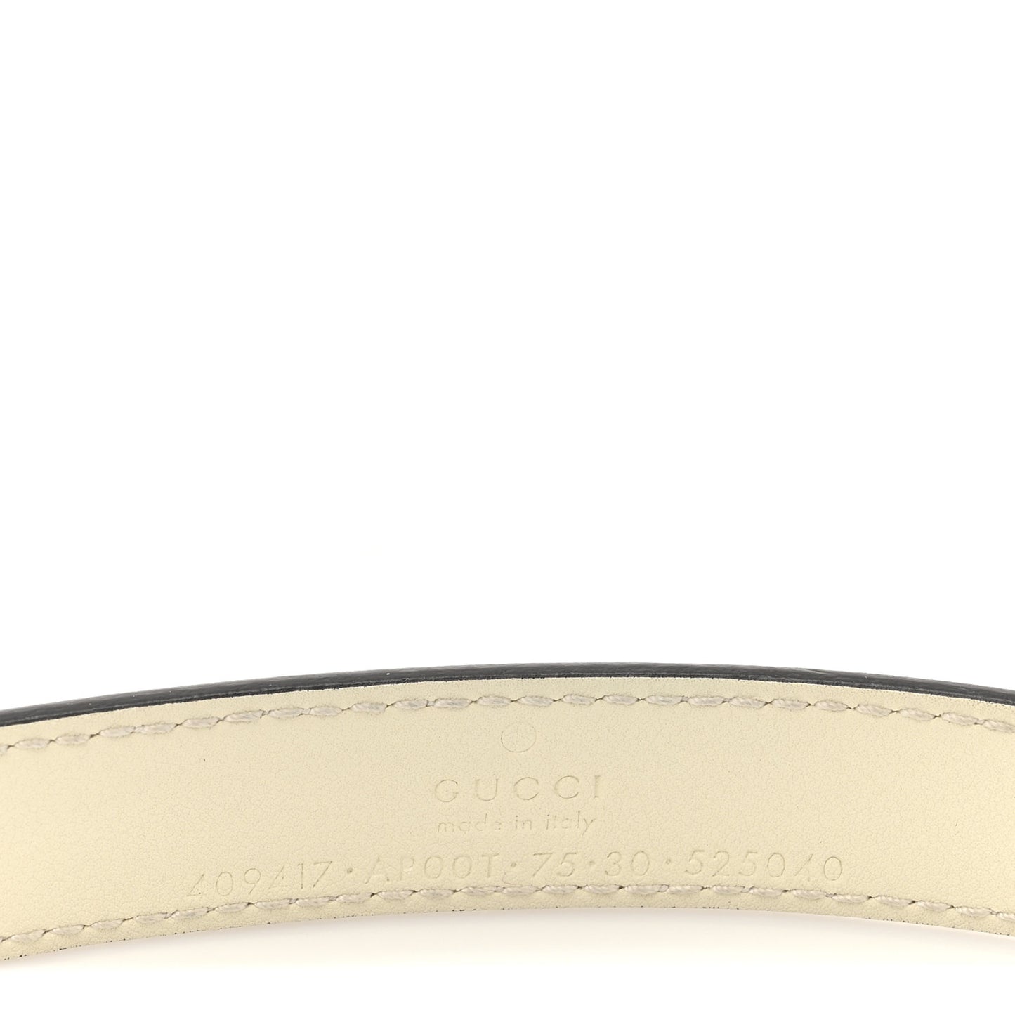 Plutone Calfskin Double G 20mm Belt 75 30 Mystic White