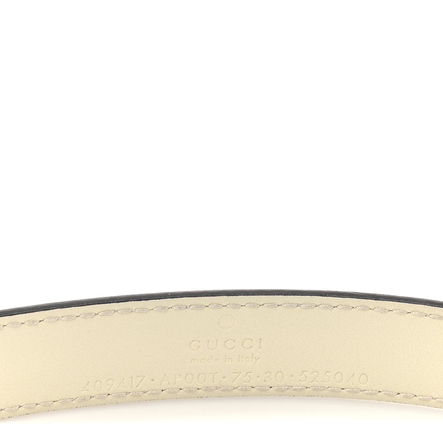 Gucci Plutone Calfskin Double G 20mm Belt 75 30 Mystic White 4 of 7